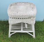 White Wicker Table