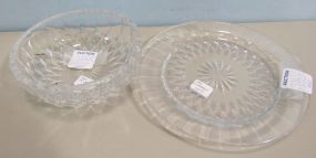 Two Pieces of Val St Lambert Glass Imperial Pattern