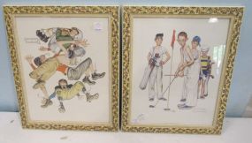 Pair of Framed Norman Rockwell Prints