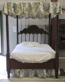 Jenny Lind Cherry Four Post Bed with Canopy