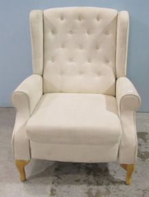 Off White Tufted Back Recliner