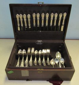 Large Reed and Barton Burgundy Sterling Silver Flatware Set
