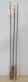 Three Vintage Rods Adjustable Travel