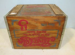 Pepsi Co. 5 cent Wooden Crate with Lid