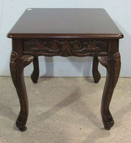 Side Table with Carved Skirt and Legs