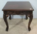 Side Table with Carved Skirt and Legs