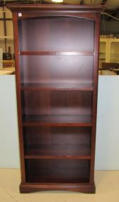 Adjustable Five Shelf Bookshelf Arched Opening