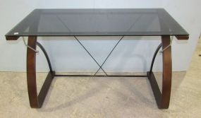 Smoky Glass Top Desk