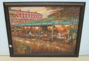 Cafe Du Monde, New Orleans, Textured Print Framed