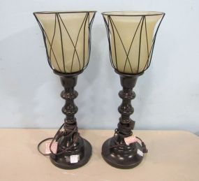 Pair of Oil Rubbed Bronze Style Lamps