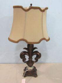 Fleur de Lis Lamp with Shade
