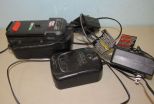 Black and Decker 18V Battery and Two Chargers