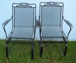 Pair of Iron Rocker Patio Chairs