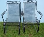 Pair of Iron Rocker Patio Chairs