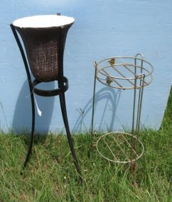 Two Iron Plant Stands