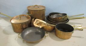 Copper Tone Cooking Pans and Pots