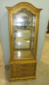Painted Gold Curio Cabinet