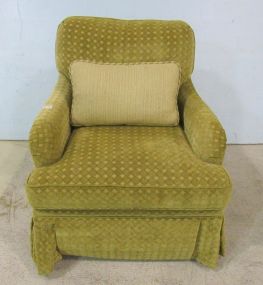 Upholstered Green Arm Chair
