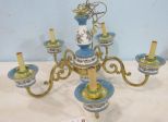 Sevres Style Five Arm Chandelier
