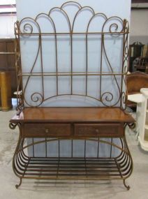 Wood and Iron Bakers Rack