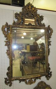 Rustic Antiqued Gold Ornate Mirror