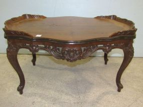 Victorian Carved Inlay Coffee Table