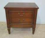 French Provincial Two Drawer End Table