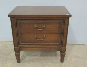 French Provincial Two Drawer End Table