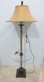 Lamp with attach glass table