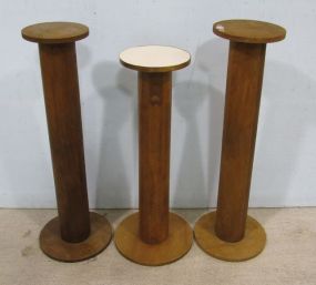 Three Wood Pedestals
