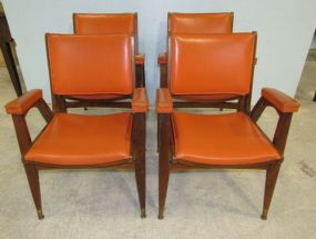 Four Mid Century Modern Office Chairs