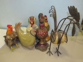 Assortment of Decorative Roosters