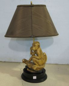 Pottery Monkey Table Lamp