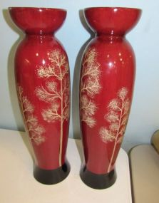 Pair of Ceramic Candle Stands