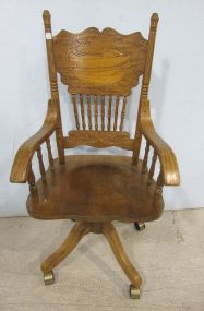 Contemporary Oak Arm Chair