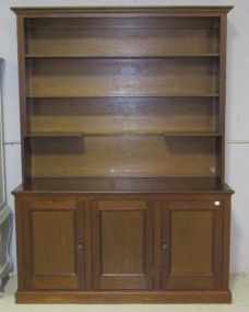 Bookcase with Four Upper Shelves and Three Lower Doors