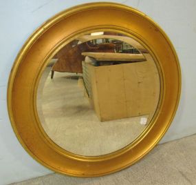 Gold Framed Round Mirror