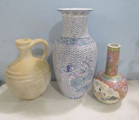 Three Assorted Decor Vases