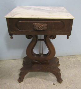 Carlton McLendon Victorian Marble Top End Table