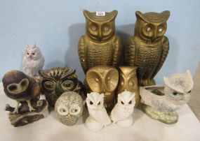 Collection of Owl Figurines