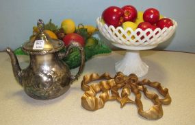 Glassware, Silverplate, and Gold Decor
