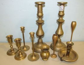 9 Brass Candleholders