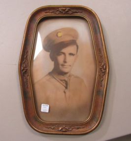 Old Framed Portrait of Service Man