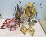 Collection of Glass, Mosaic, Lamp, and Decor