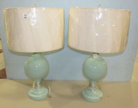 Pair of Decorative Seafoam Table Lamp