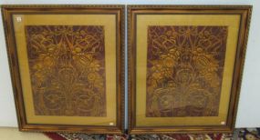 Pair of Framed Wall Paper Pictures