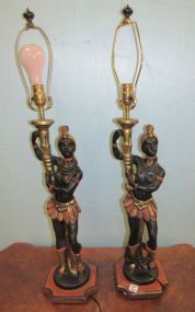 Pair of Egyptian Style Lamps