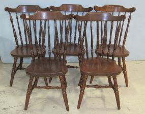 Five Windsor Style Dining Chairs