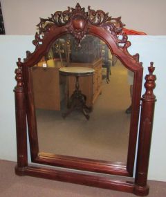 Ornate Carved Crest Dresser Mirror