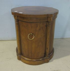Contemporary Round Cylinder End Table